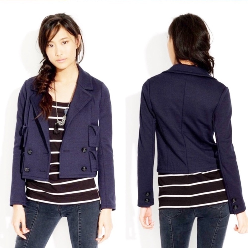 Madewell X Alexa Chung Diana Wool Cropped Jacket Size XS